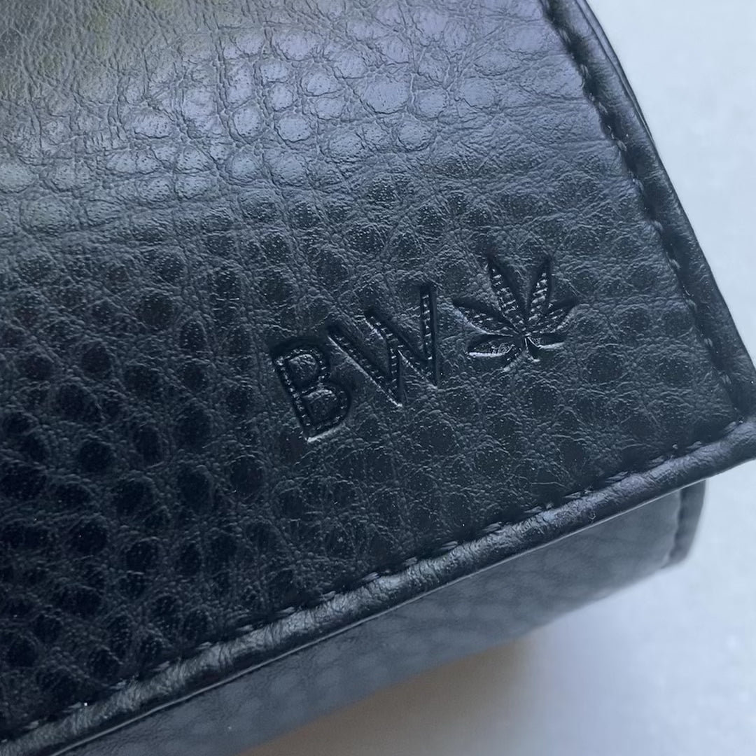 A video highlighting the vegan Ritual Case which is sustainable cannabis storage. This luxury vegan leather stash bag is a scent-proof and eco-friendly ritual case providing a leather alternatives for this high-end accessory.