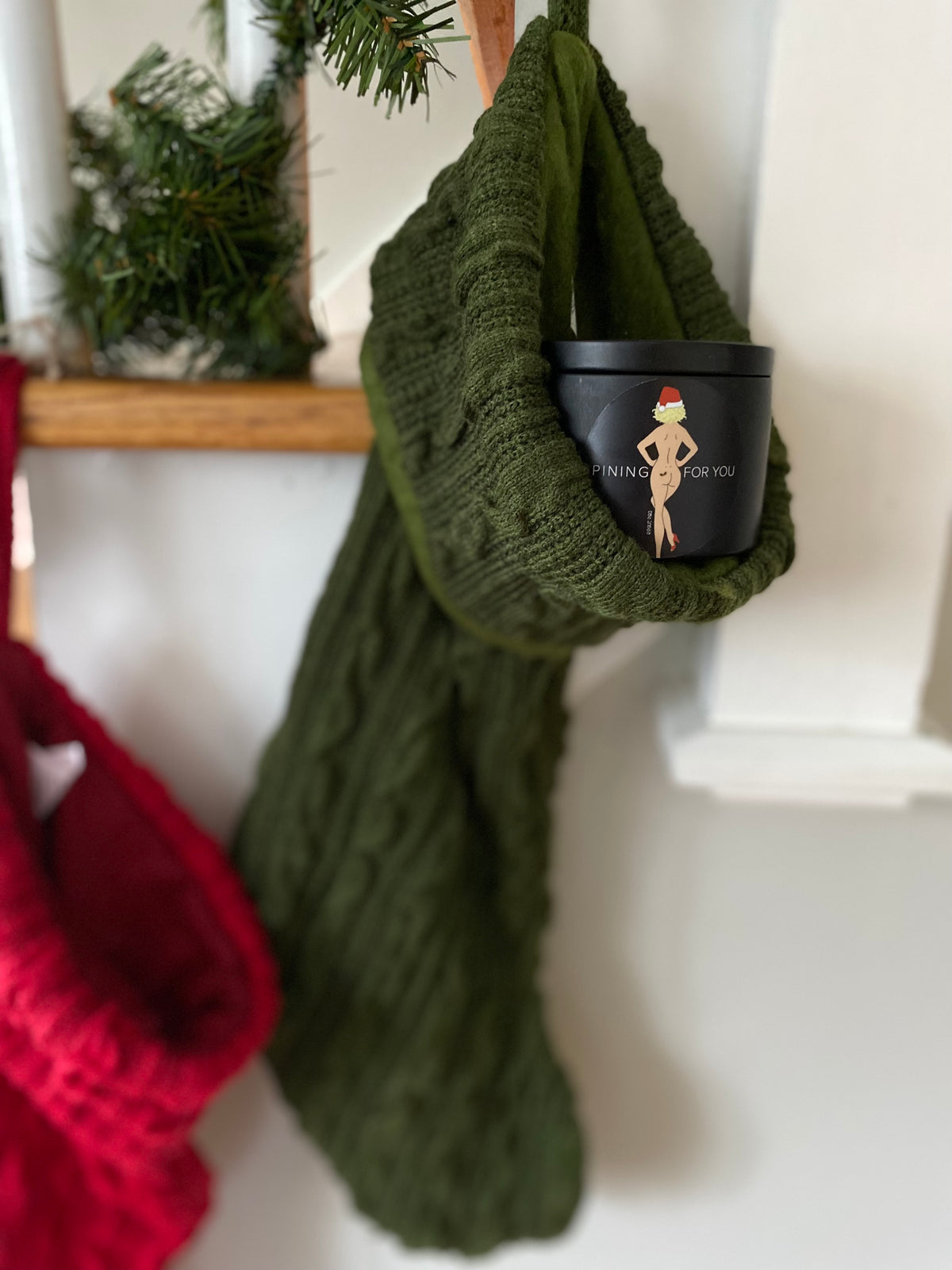 All-natural 8oz soy wax candles with essential oil notes of pine, cedar, spruce, and orange; hand-poured in the USA for a clean, non-toxic holiday fragrance. 